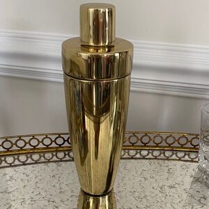 Nordstrom Gold Cocktail Shaker NWT 9.5” tall